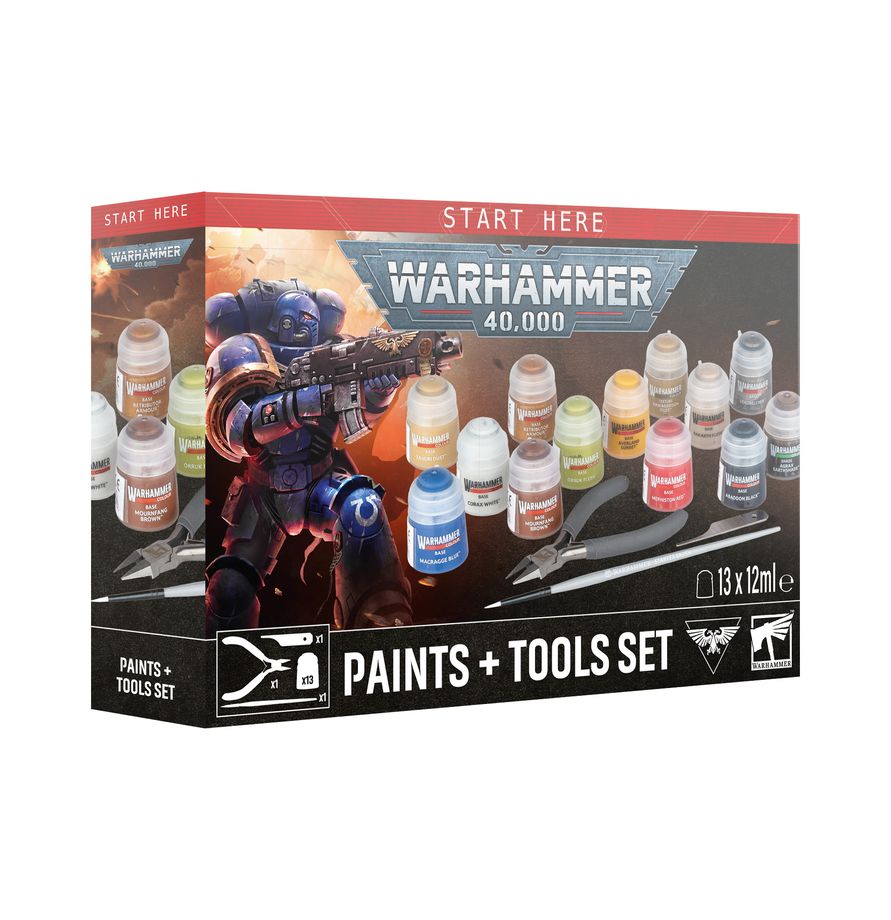 Warhammer 40000 Paints +Tools Set (11th Edition)