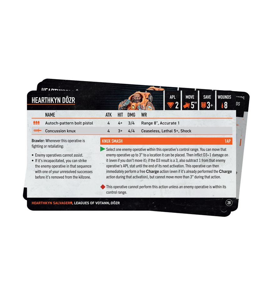Kill Team Data Cards - Hearthkyn Salvagers