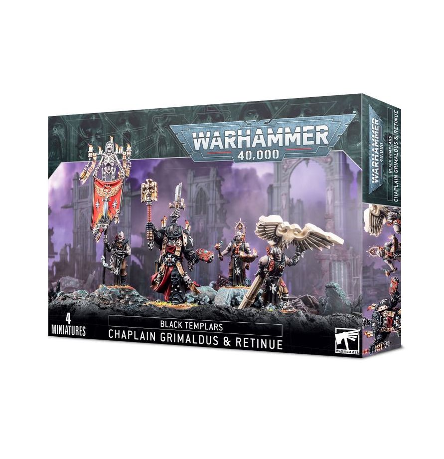 Black Templars - Chaplain Grimaldus and Retinue