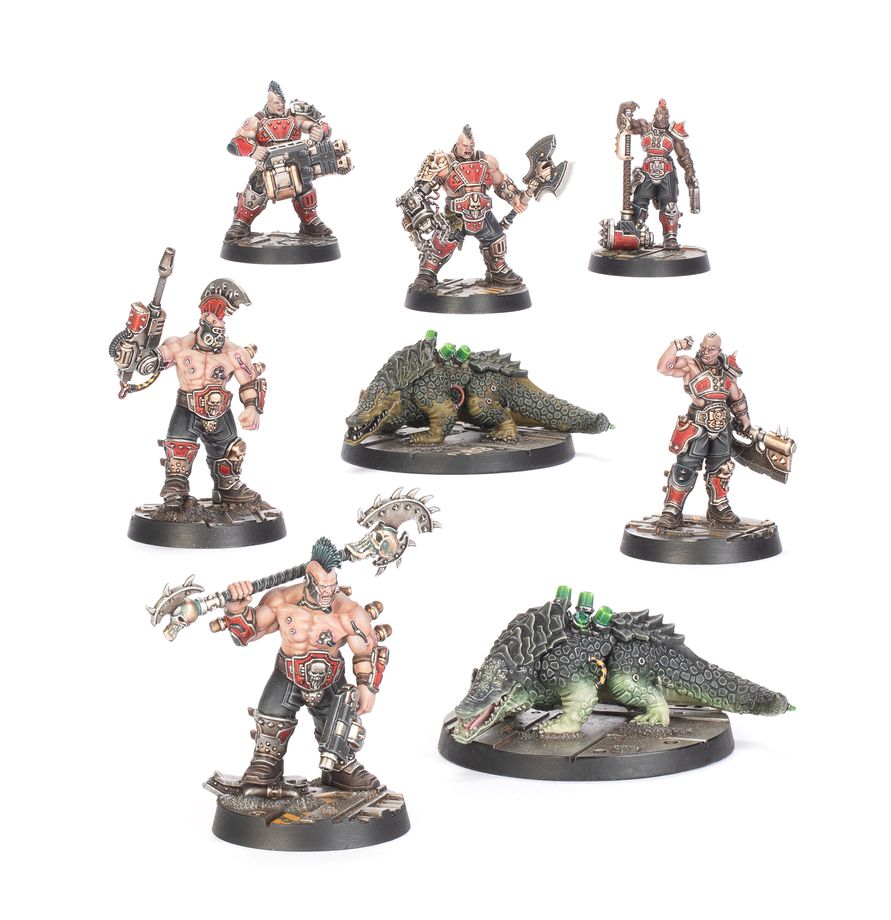 Necromunda - Goliath Forge Bosses and Sumpkrocs