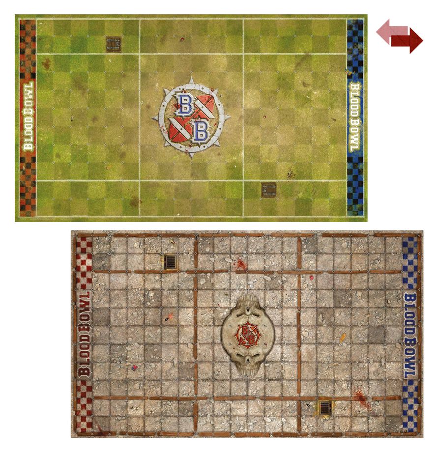 Blood Bowl - Sevens Pitch: Double-sided Pitch and Dugouts
