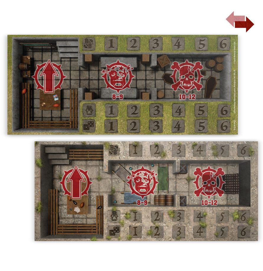 Blood Bowl - Sevens Pitch: Double-sided Pitch and Dugouts