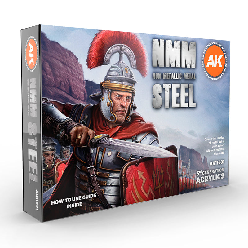 AK Interactive - NMM Steel Acrylic Set