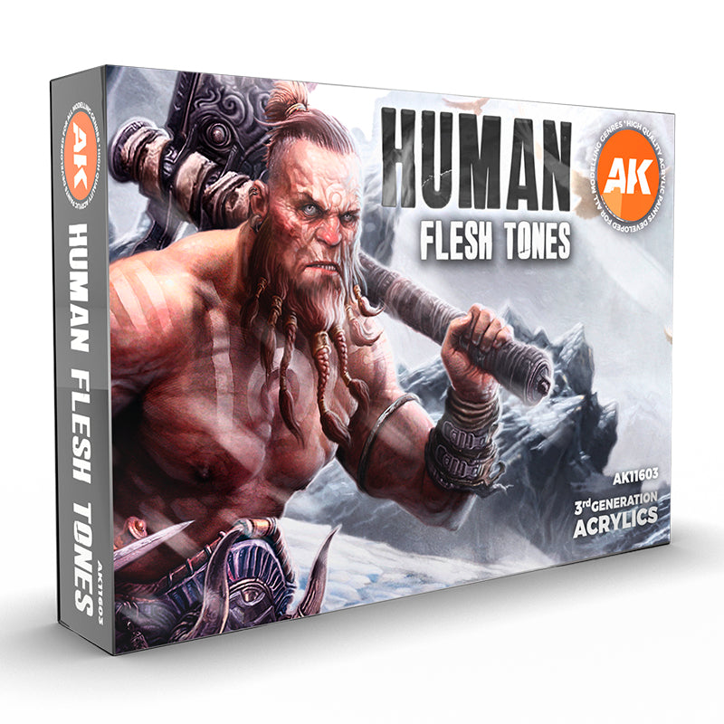AK Interactive - Human Flesh Tones Acrylic Set