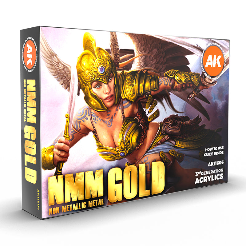 AK Interactive - NMM Gold Acrylics Set