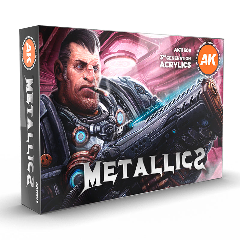 AK Interactive - Metallics Acrylics Set