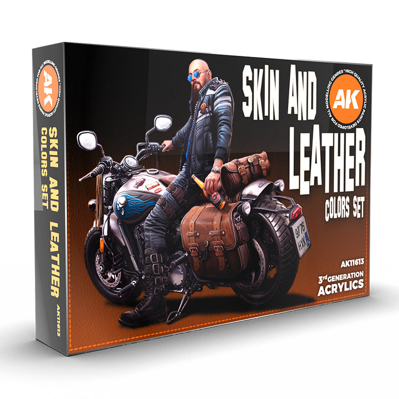 AK Interactive - Skin and Leather Acrylics Set
