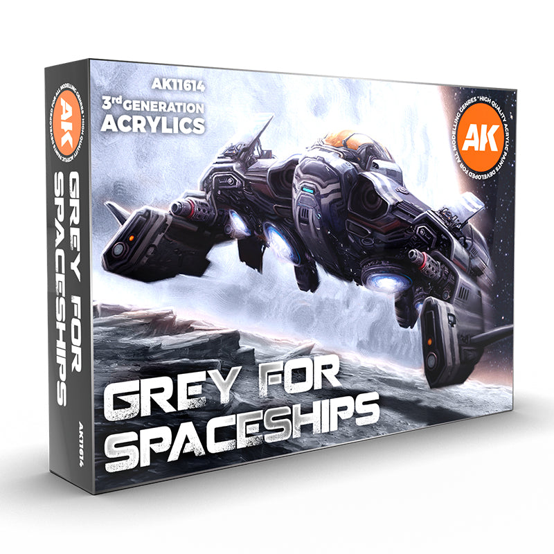AK Interactive - Grey for Spaceships Acrylics Set