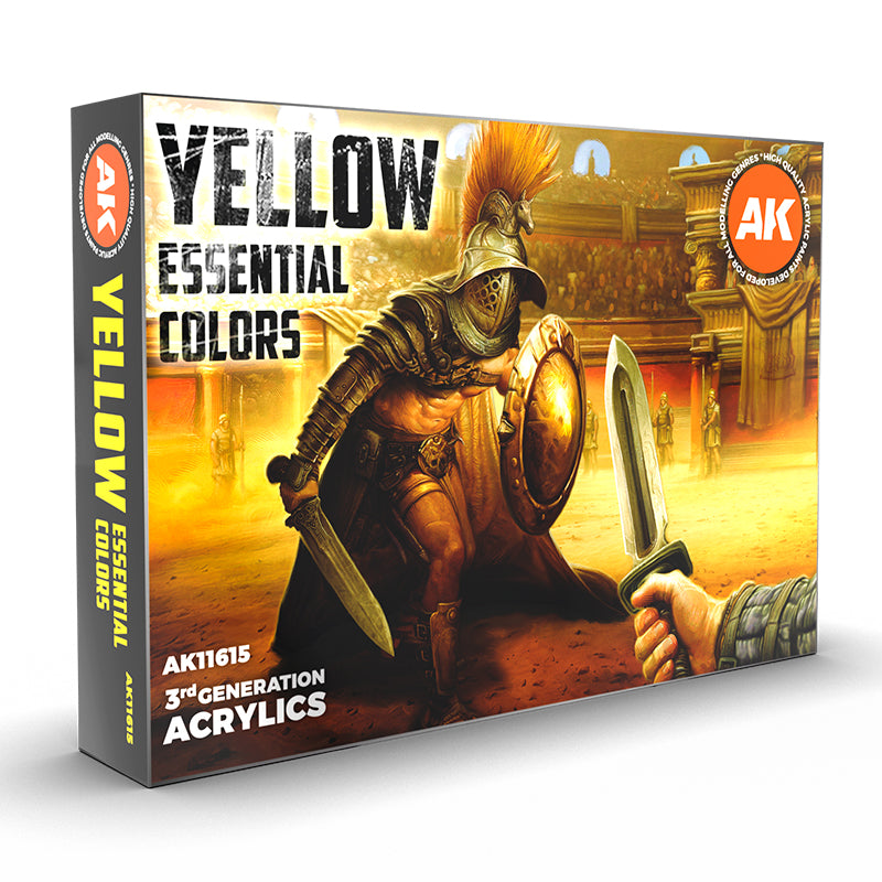 AK Interactive - Yellow Essential Acrylics Set