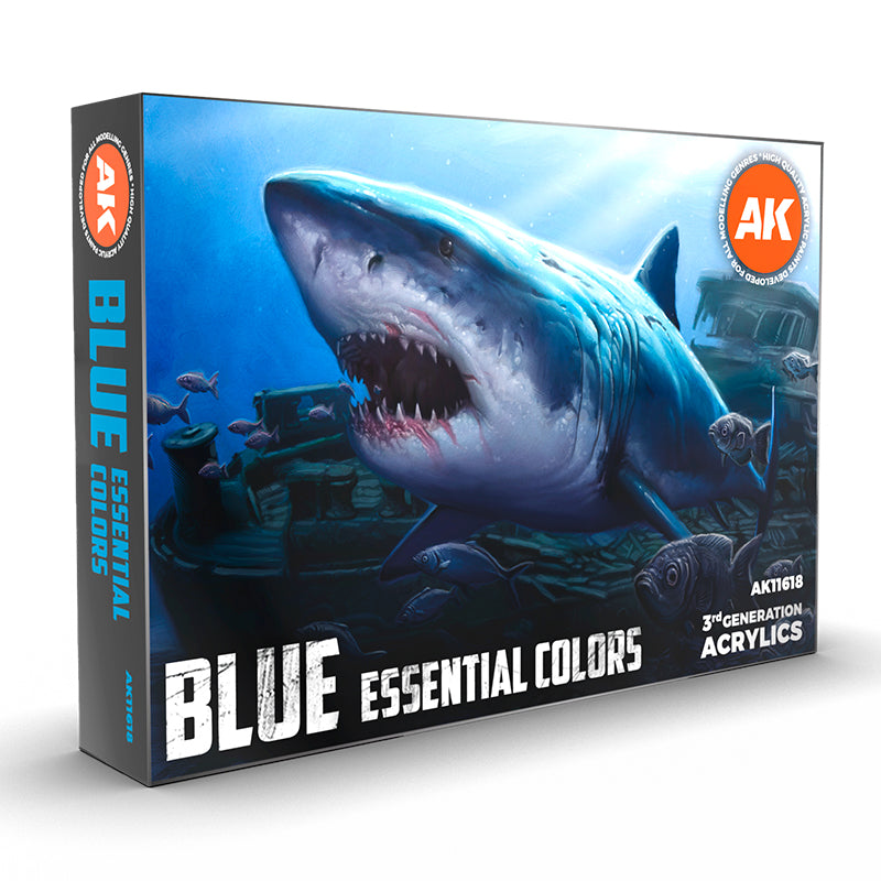 AK Interactive - Blue Essential Acrylics Set