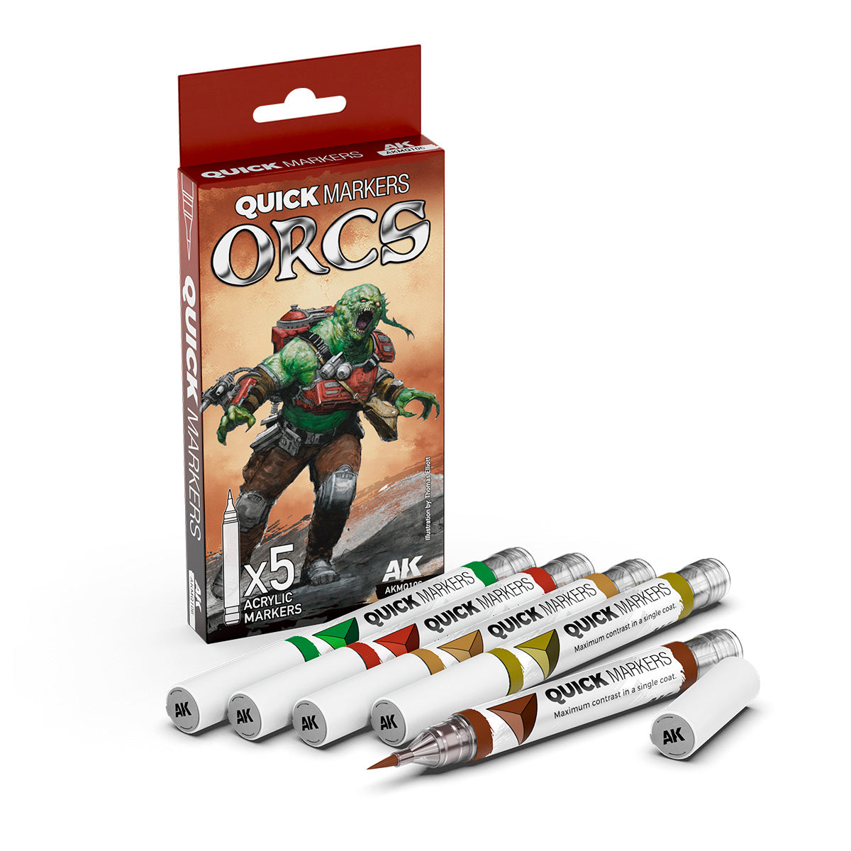 AK Interactive Quick Markers - Orcs Set