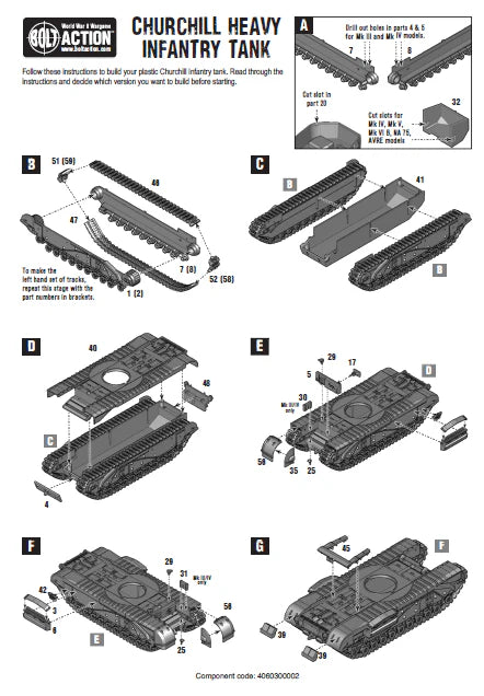 Bolt Action - Churchill Tank (Plastic)