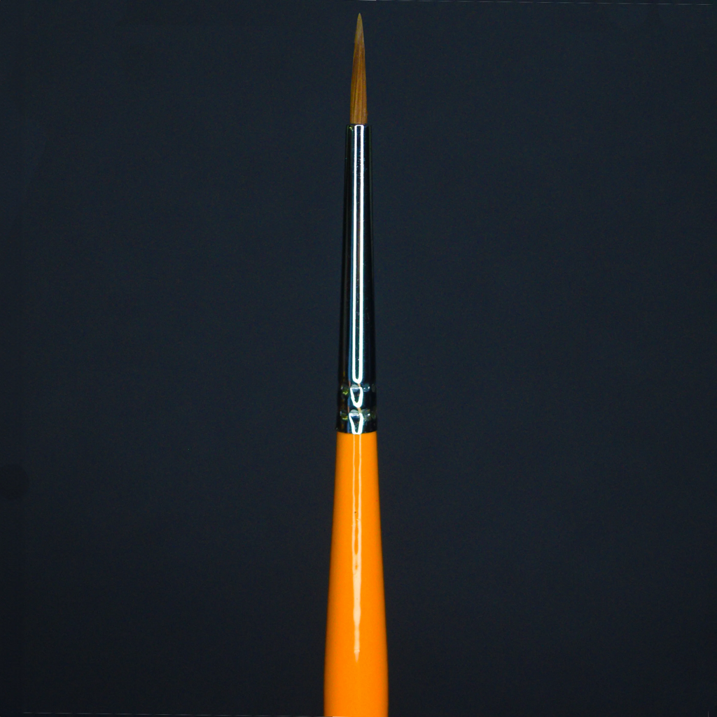 Orange Brushes - Kolinsky Sable Size 00 - Green