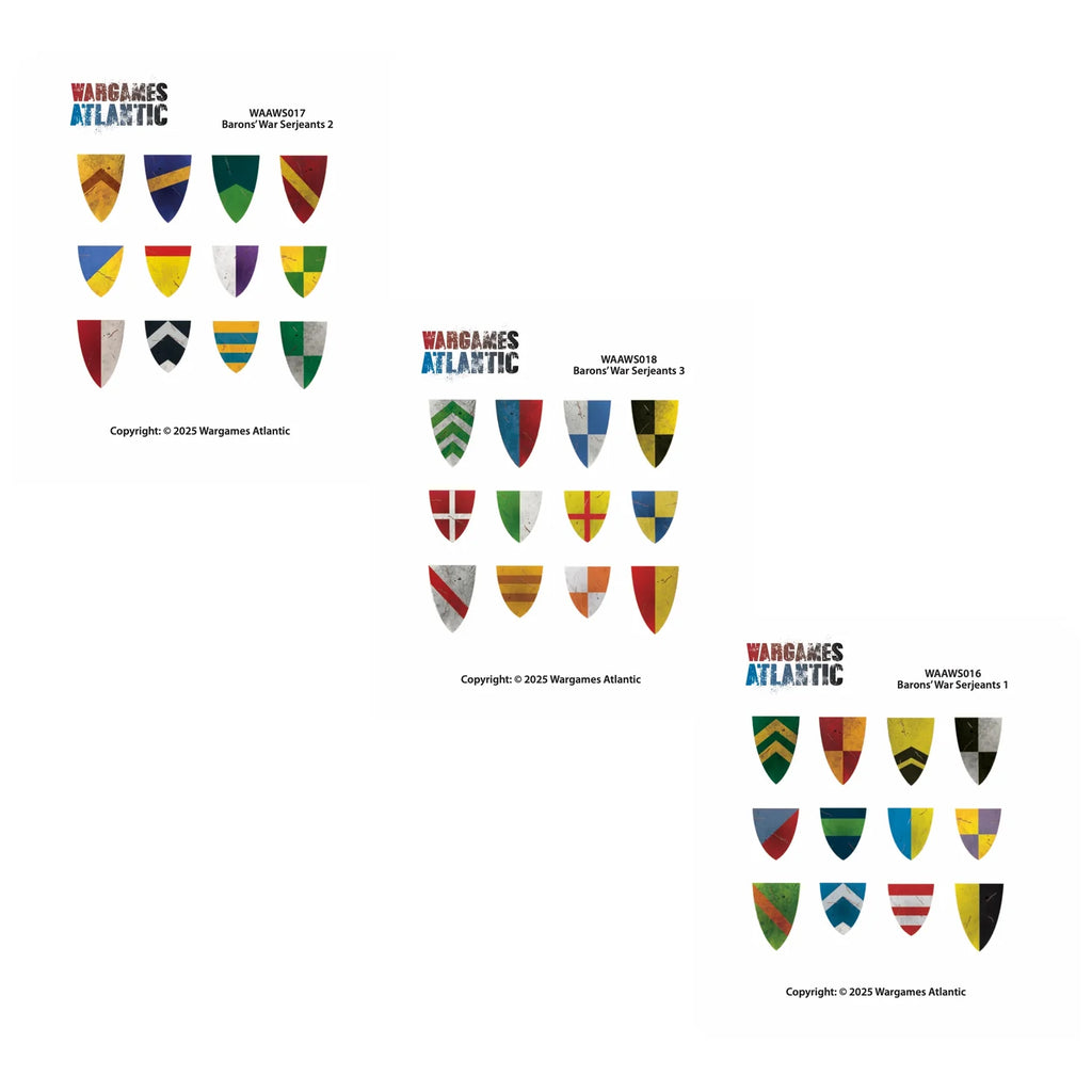 Barons' War - Shield Decals (03): Serjeants 01