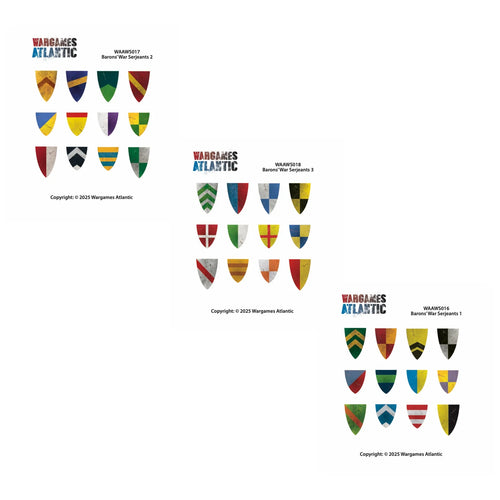 Barons' War - Shield Decals (03): Serjeants 01