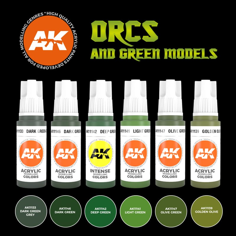 AK Interactive - Orcs and Goblins Acrylic Set