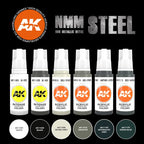 AK Interactive - NMM Steel Acrylic Set