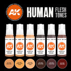 AK Interactive - Human Flesh Tones Acrylic Set