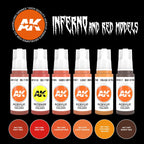 AK Interactive - Inferno and Red Creatures Acrylic Set