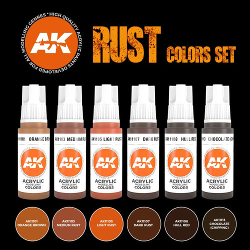 AK Interactive - Rust Acrylics Set