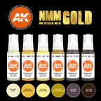 AK Interactive - NMM Gold Acrylics Set