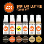 AK Interactive - Skin and Leather Acrylics Set
