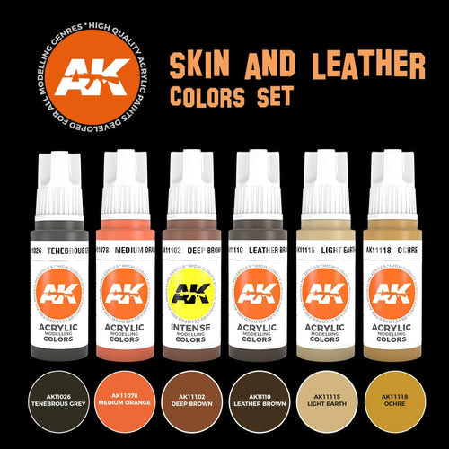 AK Interactive - Skin and Leather Acrylics Set