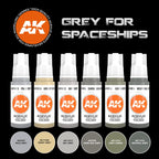 AK Interactive - Grey for Spaceships Acrylics Set