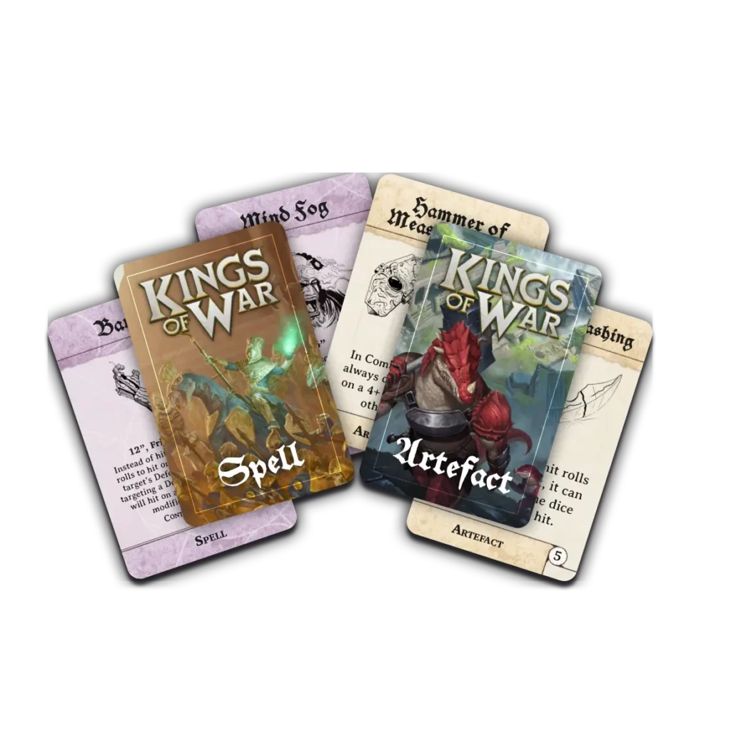 Kings of War Spells and Artefacts Cards